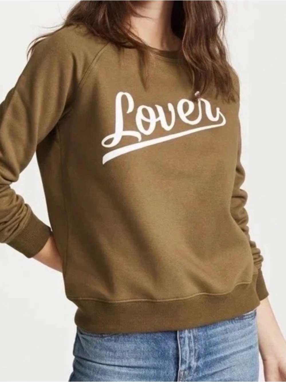 Rebecca Minkoff Olive Green 'Lover' Sweatshirt